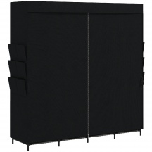 VivaGarden F2591BK Armadio Guardaroba in TNT con Asta Appendiabiti 170x45x167 cm Nero