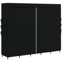 VivaGarden F2602BK Armadio Guardaroba in TNT con Asta Appendiabiti 212x45x167 cm Nero