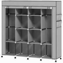 VivaGarden F2621CG Armadio Guardaroba in TNT con Asta Appendiabiti 166x42.5x167cm Grigio
