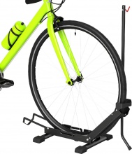VivaGarden F941BK Rastrelliera per Bici Regolabile con Tubo di Supporto 75x41x71-81 cm Nero