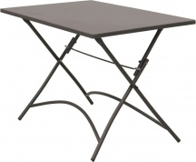 VivaGarden FE802543-TAUP Tavolo da Giardino Petalo 110x70 in Acciaio cm 110x70x72 h Taupe