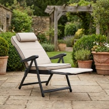 VivaGarden HF807135-BEIG Sdraio da Giardino Pieghevole Poggiagambe 155x60x60 cm Sabbia