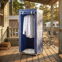 VivaGarden HOME70 Armadio Guardaroba in Tessuto non Tessuto (TNT) 70x46x148 cm Blu Home