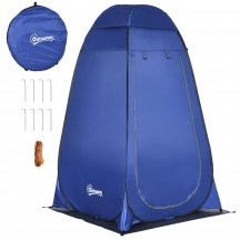 VivaGarden K873OG Tenda Doccia da Campeggio con Porta a Cerniera 126x124x189 Blu Scuro