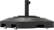 VivaGarden R249BK Base per Ombrellone da Giardino a Rotelle Riempibile 48x48x32 cm Nero
