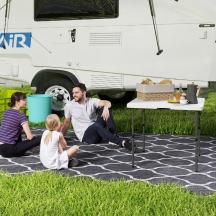VivaGarden R4390WT Tavolo da Campeggio Pieghevole Altezza Regolabile Bianco