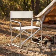 VivaGarden TC3096WHITE Set 2 Sedie da Giardino Pieghevoli Regista Alluminio Bianco Playa