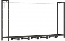 VivaGarden W741BK Legnaia Regolabile con Telo Impermeabile e Catene 235x31x116 cm Nero