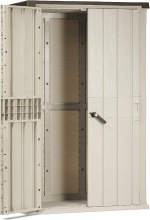 TOOMAX Z091 Capanno Attrezzi 2 ante Resina 130x75x206 cm Grigio