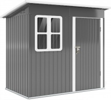 VivaGarden U6150CG Casetta da Giardino 1 anta Acciaio 221x133x173 cm Grigio