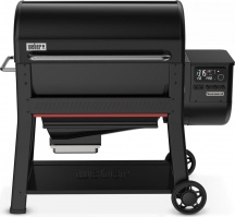 WEBER 1500131 Barbecue a Pellet da Esterno con Coperchio e Wi-Fi Nero Searwood 600 XL