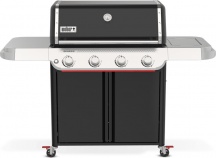 WEBER 1501176 Barbecue a Gas da Giardino 4 Bruciatori Inox Nero Genesis E415W