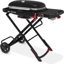 WEBER 1501745 Barbecue a Gas Giardino Pieghevole 1 Bruciatore Ghisa e Inox Nero Traveler