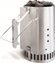 WEBER 539f585 Ciminiera Accendi Carbonella Acciaio cm 20.6 H.cm 31.8