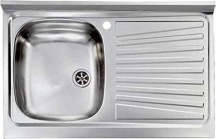 XER XER 80X50 Lavello Cucina 1 Vasca Incasso Gocciolatoio DX 80 cm Acciaio Inox XER
