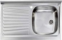 XER XER 80X50_DX Lavello Cucina 1 Vasca Incasso Gocciolatoio Sx 80 cm Acciaio Inox XER