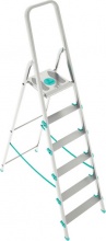 Xtra S107A06W Scala Alluminio Scaletto 6 gradini Domestico Piedini Antiscivolo