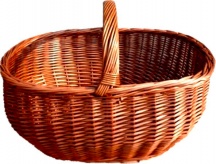 Xtra willow basket Cesta Portalegna Europa cm 50x35 h. 25 in Vimini