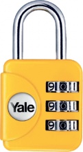 Yale 3059f3105 Lucchetto a Combinazione Yp1 Acciaio Verniciato Arco Cromato mm 28