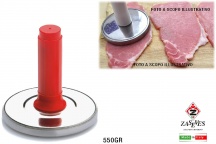 Zaseves 96 Batticarne Inox Gr.550 Manico Plastica
