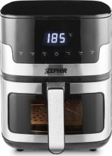 Zephir ZHC55S Friggitrice ad Aria 5,5 Litri Potenza 1400W con Timer NeroInox