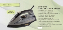 Zephir ZHF396 Ferro da Stiro a Vapore Termostato Regolabile 2600W Silver  Nero