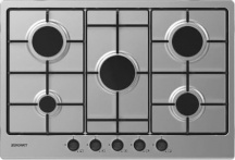Zerowatt ZHW7CX1 Piano Cottura 5 Fuochi a Gas Larghezza 75 cm in Acciaio Inox