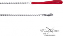 Zoov 1083 Set 12 Guinzagli per Cani 120 cm con Catena in Nylon colore Rosso