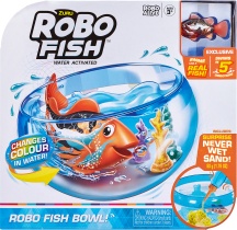 Zuru 7126 Robo Fish Pesciolino Esclusivo e Sabbia Magica Sempre Asciutta Playset 3+