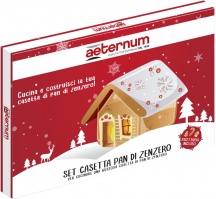 Aeternum BIACASETTAZENZERO Teglia Forno Rettangolare con Accessori Set Casetta Pan di Zenzero