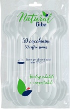 Bibo 6697630 BIBO 50 Cucchiaini Caffe In Bioplastica Bianchi