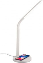 celly WLLIGHTPRO Lampada da Tavolo LED con Caricabatterie Wireless Bianco