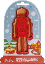 Decora DEC0255045 Stampo per Dolci Tagliapasta Schiaccianoci in Plastica 5 x 13 cm Rosso