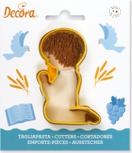 Decora DEC0803037 Stampo per Dolci Tagliabiscotti Comunione Bimbo in Plastica 9x5 cm Giallo