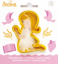 Decora DEC0803038 Stampo per Dolci Tagliabiscotti Comunione Bimba in Plastica 8,5 x 6 cm