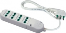 FANTON 41020 Multipresa 4 Prese 16 Ampere Lunghezza Cavo 1,5 Metri colore Bianco
