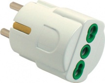 FANTON 81090 Adattatore Schuko 1016A+T Bianco