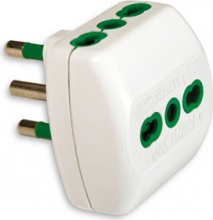 FANTON 82180 Adattatore Triplo 16A+T Bianco