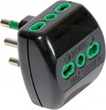 FANTON 82181 Adattatore Triplo 16A+T Nero