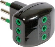 FANTON 82201 Adattatore Triplo 10A+T Nero