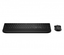 HP BD5F3AA#ABB Kit Tastiera Wireless con Mouse Ottico e Poggiapolso Palmrest Nero 495C