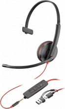 HP 8X227A6 Blackwire 3215 Cuffia ad Archetto, USB-C, Nero