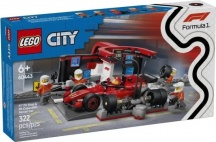 lego 60443 Pitstop e meccanici con monoposto Ferrari F1 Costruzioni per Bambini da 6+