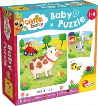 lisciani 80083 Carotina La fattoria Baby Puzzle 4 Pezzi per Bambini da 1+ Anni