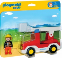 playmobil 6967 1.2.3 Playset Autoscala Pompieri per Bambini da 18+ Mesi