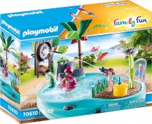 playmobil 70610A Family Fun Playset Piscina con Giochi dAcqua per Bambini da 4+ Anni