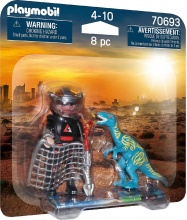 playmobil 70693A Duo Pack Playset Velociraptor e Cacciatore per Bambini da 4+ Anni