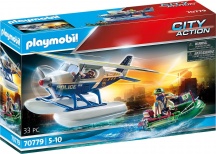 playmobil 70779 City Action Playset Idrovolante della Polizia e Contrabbandiere 5+