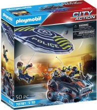playmobil 70781 City Action Playset Paracadute della Polizia e Veicolo per Bambini 5+