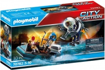playmobil 70782 City Action Playset Jetpack della Polizia e Ladro dArte 5+ Anni